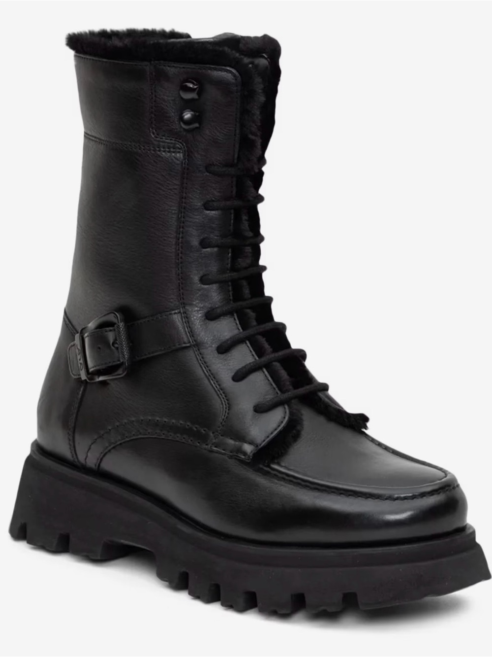 Ara Kaiza Black Lug Sole Leather Lace-Up Ankle Boots UK Size 3.5=US Size 5.5